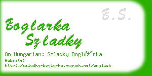 boglarka szladky business card